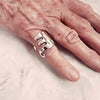 Vintage sterling silver elephant fork ring circa 1941